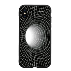 Червоточина - белая сетка на черном – Чехол для iPhone XS Max матовый с принтом купить