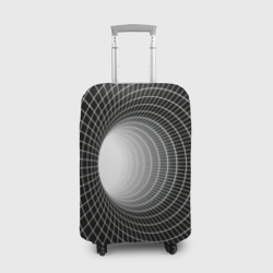 Червоточина - белая сетка на черном – Чехол для чемодана 3D с принтом купить