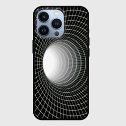 Червоточина - белая сетка на черном – Чехол для iPhone 13 Pro с принтом купить