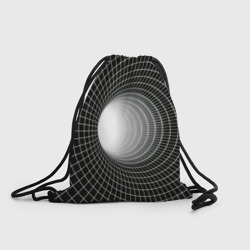 Червоточина - белая сетка на черном – Рюкзак-мешок 3D с принтом купить со скидкой в -25%