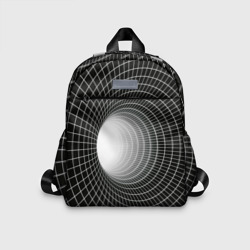 Червоточина - белая сетка на черном – Детский рюкзак 3D с принтом купить со скидкой в -33%
