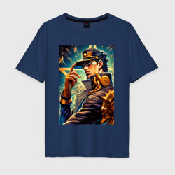 Джотаро Куджо - fantasy ai art – Мужская футболка хлопок Oversize с принтом купить со скидкой в -16%