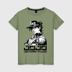 Jotaro Kujo - jojo ai art – Женская футболка хлопок с принтом купить со скидкой в -20%