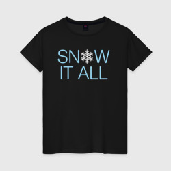 Снег это всё – Женская футболка хлопок с принтом купить со скидкой в -20%