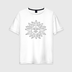 Черное солнце – Женская футболка хлопок Oversize с принтом купить со скидкой в -16%