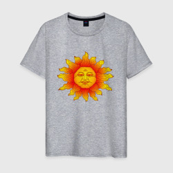 Огненное солнце – Мужская футболка хлопок с принтом купить со скидкой в -20%