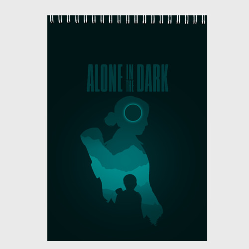 Скетчбук с принтом Alone in the dark - Emily, вид спереди №1