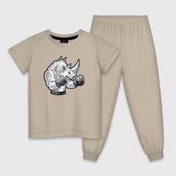 Детская пижама хлопок Носорог боксёр