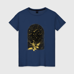 Золотой жук  – Женская футболка хлопок с принтом купить со скидкой в -20%