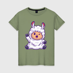 Hello sheep – Женская футболка хлопок с принтом купить со скидкой в -20%