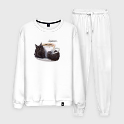 Мейн кун и чашка кофе – Мужской костюм хлопок с принтом купить со скидкой в -9%