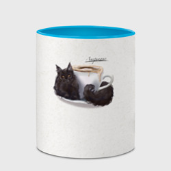 Кружка с полной запечаткой Чашка кофе и кот - фото 2