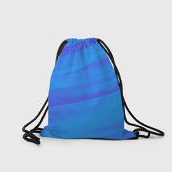 Рюкзак с принтом Россия - синие волны для любого человека, вид сзади №1. Цвет основы: белый
