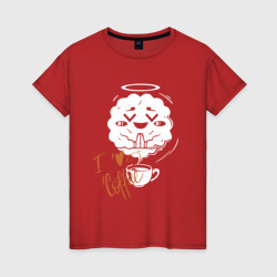 Я люблю кофе – Женская футболка хлопок с принтом купить со скидкой в -20%