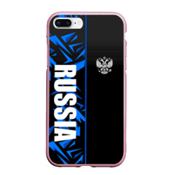Россия - синяя абстракция – Чехол для iPhone 7Plus/8 Plus матовый с принтом купить