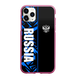 Россия - синяя абстракция – Чехол для iPhone 11 Pro матовый с принтом купить