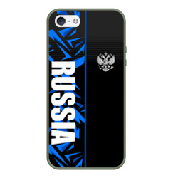 Россия - синяя абстракция – Чехол для iPhone 5/5S матовый с принтом купить