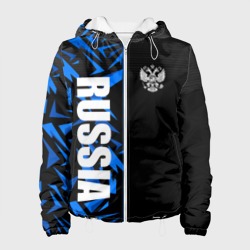 Россия - синяя абстракция – Женская куртка 3D с принтом купить со скидкой в -10%