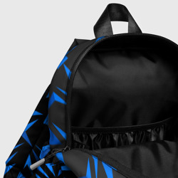 Рюкзак с принтом Россия - синяя абстракция для ребенка, вид на модели спереди №4. Цвет основы: белый