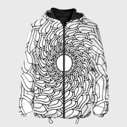 Мандала солнцевидная чёрно-белая – Мужская куртка 3D с принтом купить со скидкой в -10%