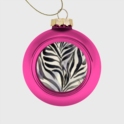 Шкура зебры паттерн – Стеклянный ёлочный шар с принтом купить