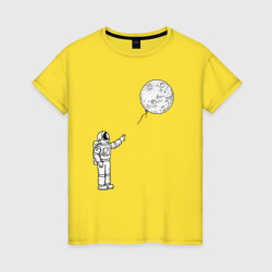 Space balloon – Женская футболка хлопок с принтом купить со скидкой в -20%