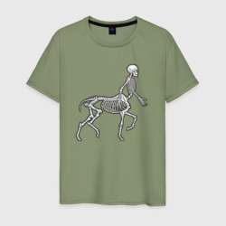 Скелет кентавр – Мужская футболка хлопок с принтом купить со скидкой в -20%