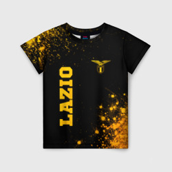 Детская футболка 3D Lazio - gold gradient вертикально