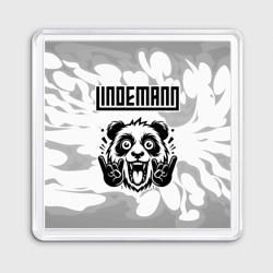 Магнит 55*55 Lindemann рок панда на светлом фоне