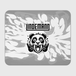 Прямоугольный коврик для мышки Lindemann рок панда на светлом фоне