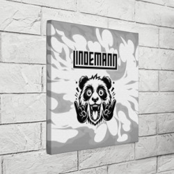 Холст квадратный Lindemann рок панда на светлом фоне - фото 2