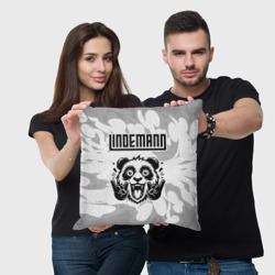 Подушка 3D Lindemann рок панда на светлом фоне - фото 2