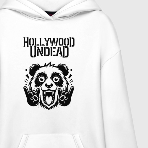 Худи SuperOversize хлопок Hollywood Undead - rock panda - фото 3