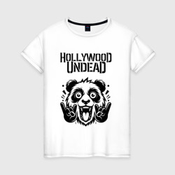 Hollywood Undead - rock panda – Женская футболка хлопок с принтом купить со скидкой в -20%