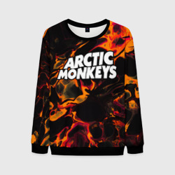 Мужской свитшот 3D Arctic Monkeys red lava