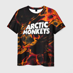 Мужская футболка 3D Arctic Monkeys red lava