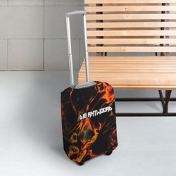 Чехол для чемодана 3D Die Antwoord red lava - фото 2