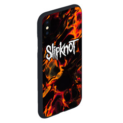 Чехол для iPhone XS Max матовый Slipknot red lava - фото 2