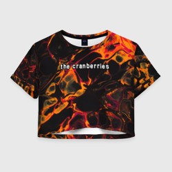 Женская футболка Crop-top 3D The Cranberries red lava