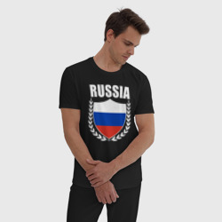 Мужская пижама хлопок Russian flag - фото 2