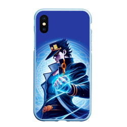 Чехол для iPhone XS Max матовый Jotaro Kujo - neon glow fantasy