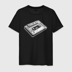 Аудиокассета ретро – Мужская футболка хлопок с принтом купить со скидкой в -20%