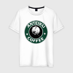 Токийский гуль Кэн Канэки - кофе – Мужская футболка хлопок с принтом купить со скидкой в -20%