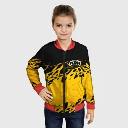 Детский бомбер 3D KTM - оранжевые разломы - фото 2