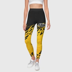 Леггинсы 3D KTM - оранжевые разломы - фото 2