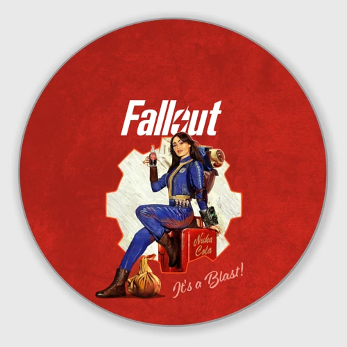 Круглый коврик для мышки Fallout - Lucy