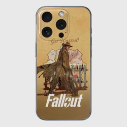 Чехол для iPhone 15 Pro силиконовый с защитой камеры Фаллаут - Гуль