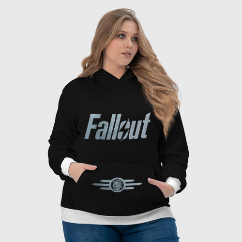 Женская толстовка 3D Fallout - Logo, цвет 3D печать - фото 6