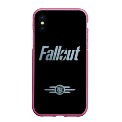 Чехол для iPhone XS Max матовый Fallout - Logo