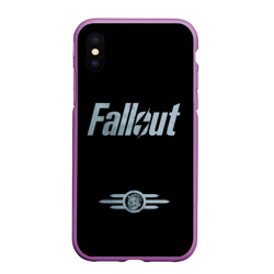 Чехол для iPhone XS Max матовый Fallout - Logo